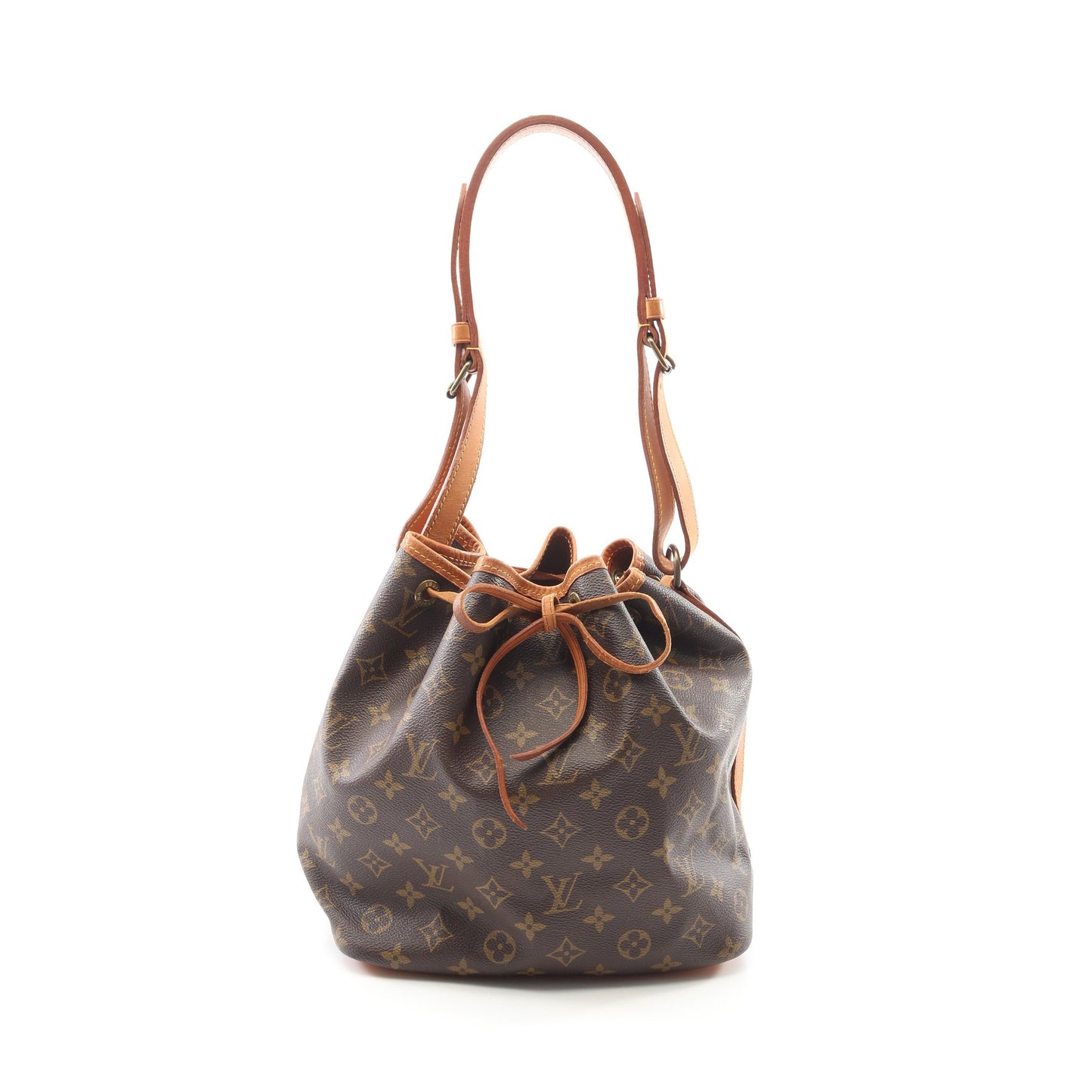 プチノエ モノグラム ショルダーバッグ PVC レザー ブラウン ルイヴィトン バッグ LOUIS VUITTON