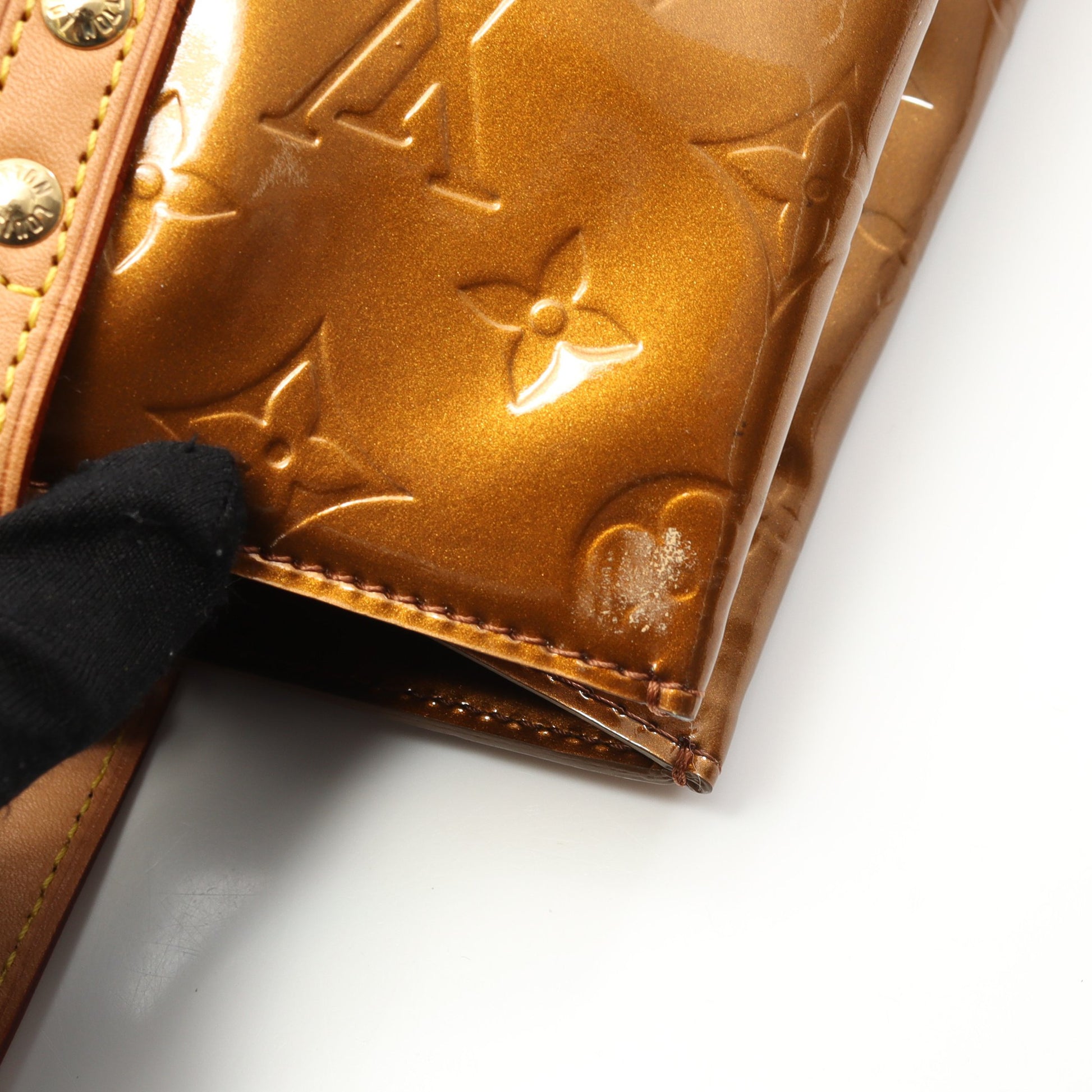リードMM モノグラムヴェルニ ハンドバッグ トートバッグ レザー ブロンズ ルイヴィトン バッグ LOUIS VUITTON