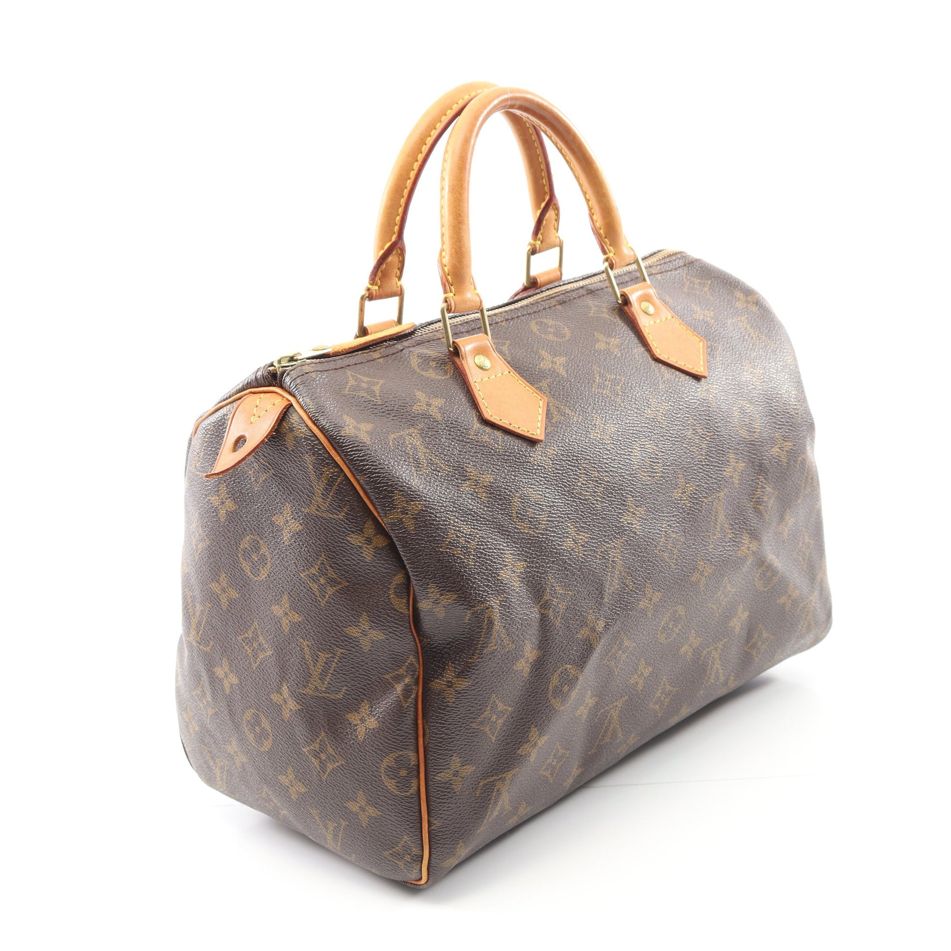 スピーディ30 モノグラム ハンドバッグ PVC レザー ブラウン ルイヴィトン バッグ LOUIS VUITTON