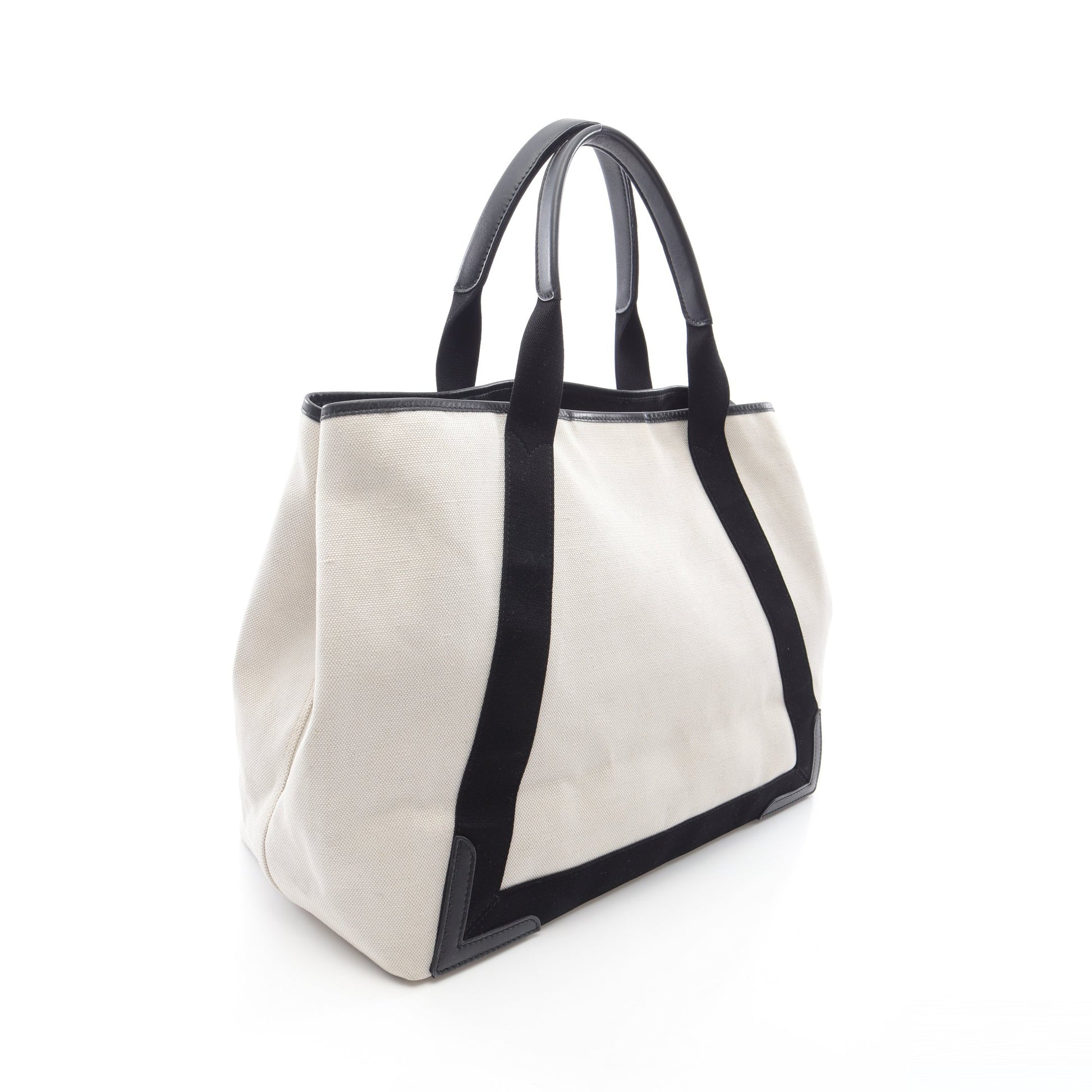 NAVY CABAS ネイビーカバ M ハンドバッグ トートバッグ キャンバス レザー ホワイト ブラック バレンシアガ バッグ BALENCIAGA