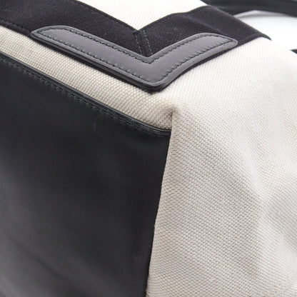 NAVY CABAS ネイビーカバ M ハンドバッグ トートバッグ キャンバス レザー ホワイト ブラック バレンシアガ バッグ BALENCIAGA