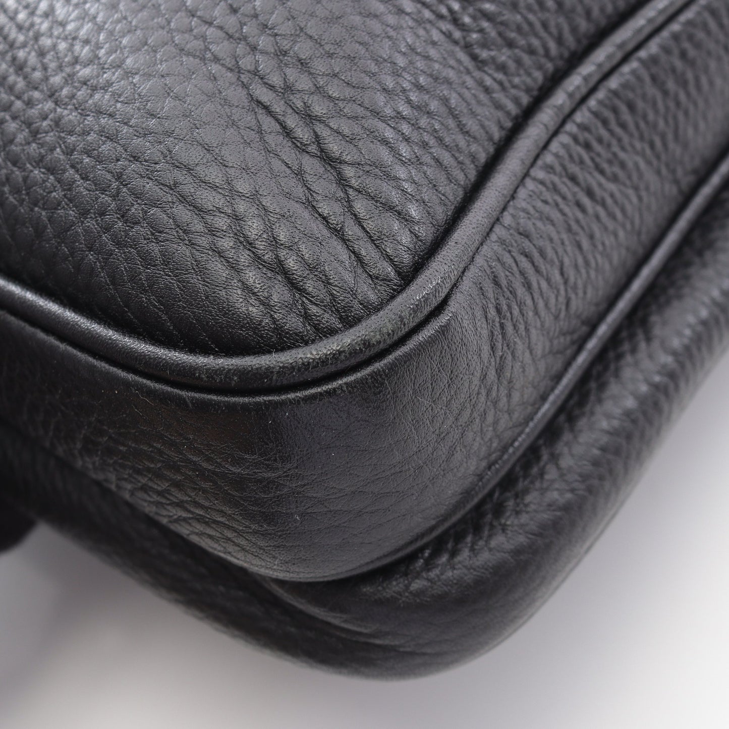 VITTELO CITY ショルダーバッグ レザー ブラック プラダ バッグ PRADA
