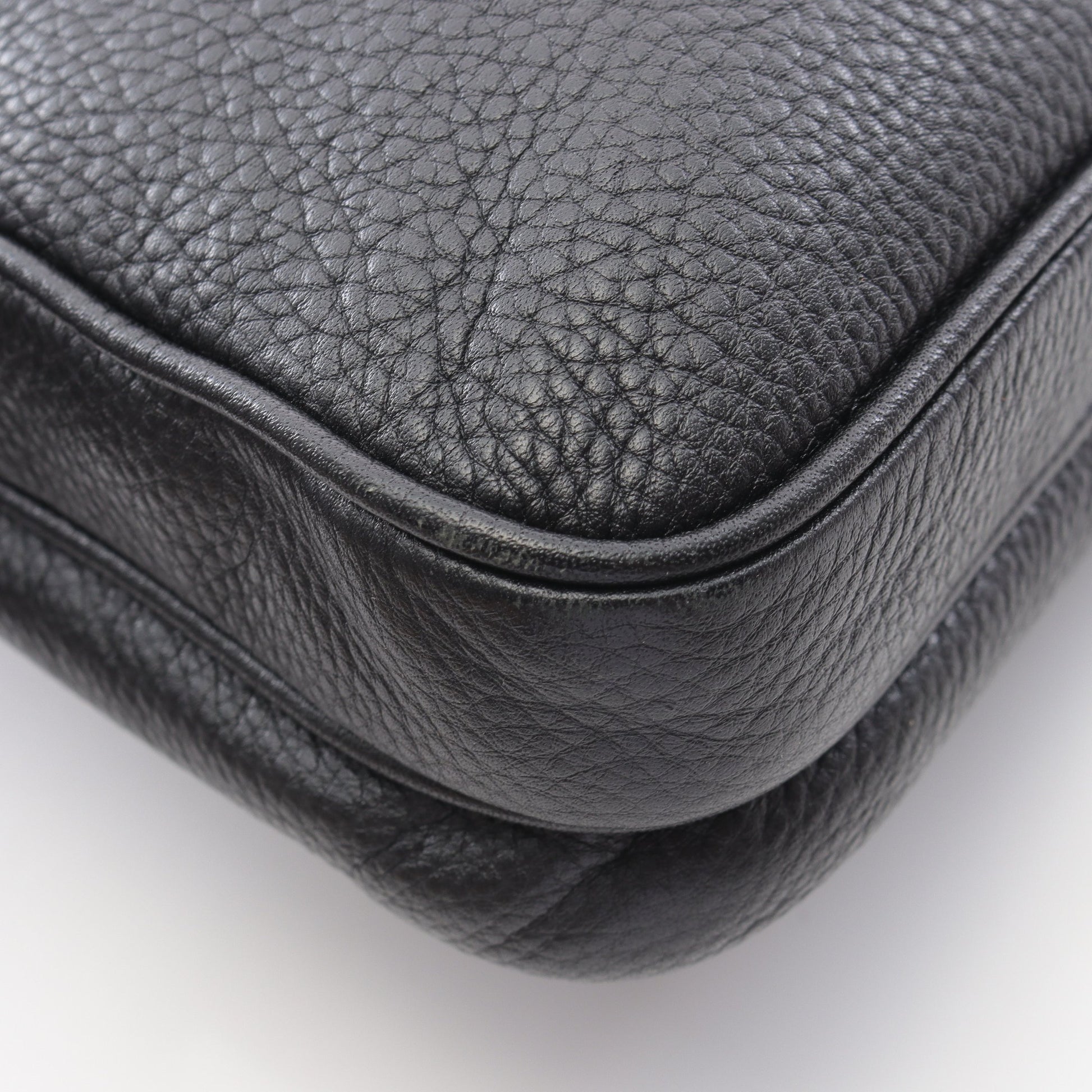 VITTELO CITY ショルダーバッグ レザー ブラック プラダ バッグ PRADA