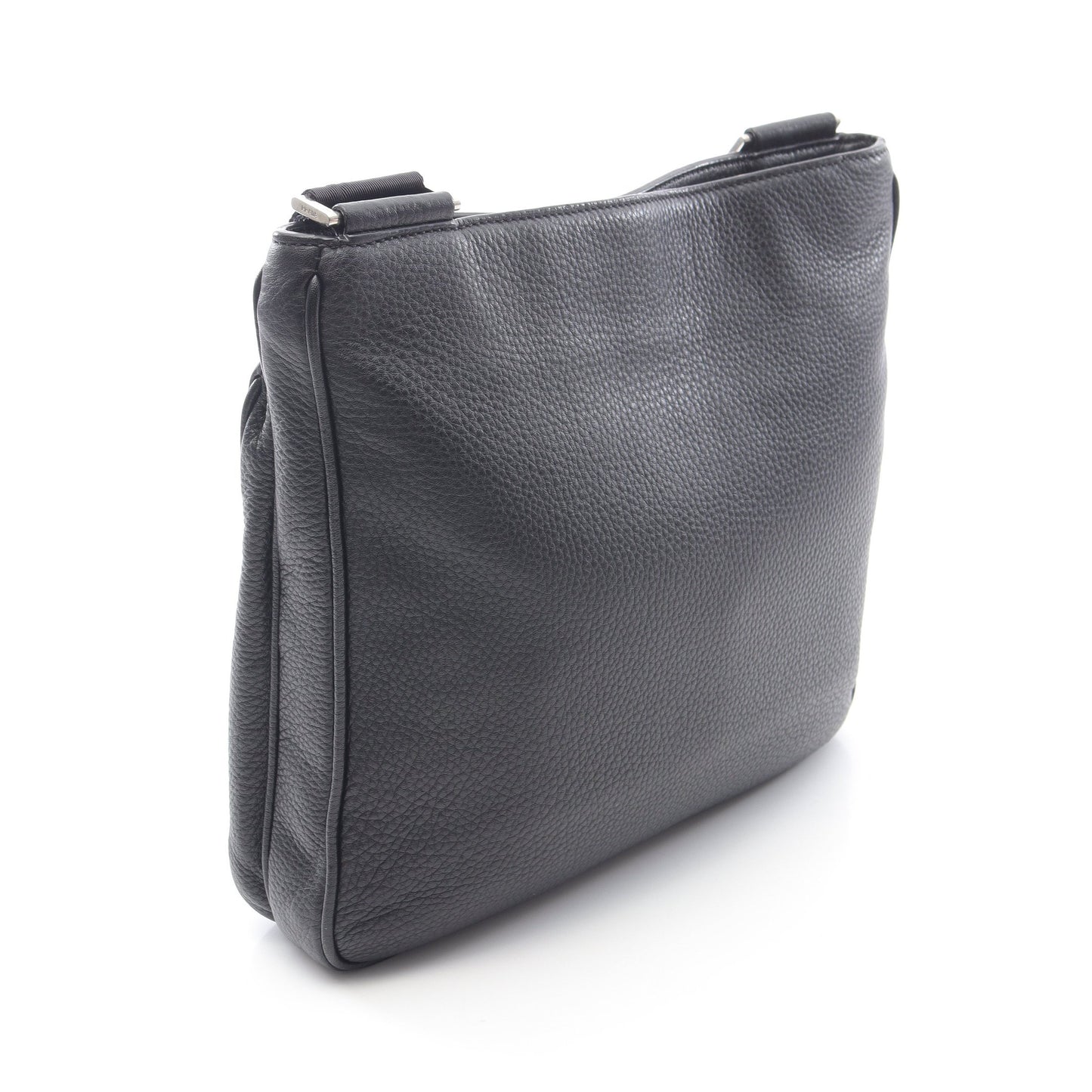 VITTELO CITY ショルダーバッグ レザー ブラック プラダ バッグ PRADA
