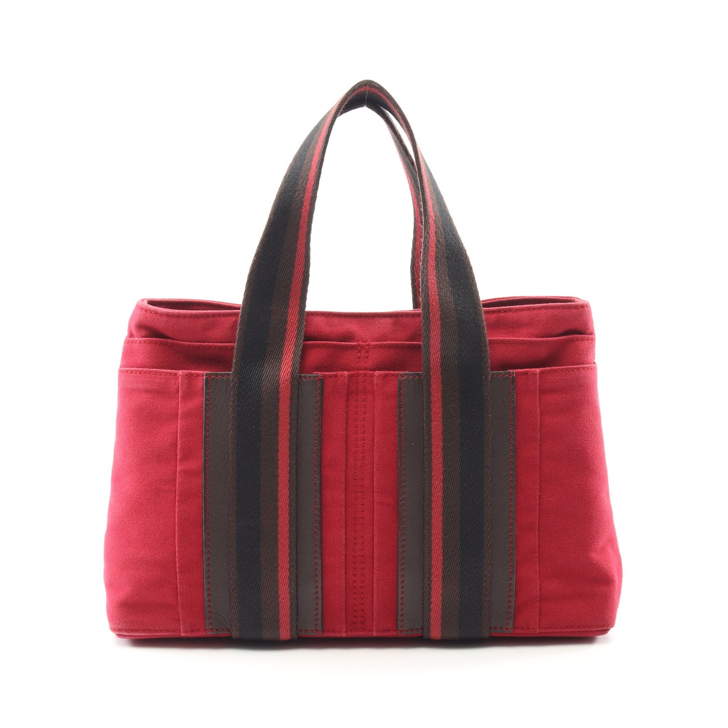 トロカホリゾンタルPM ハンドバッグ トートバッグ キャンバス ピンクパープル マルチカラー シルバー金具 エルメス バッグ HERMES