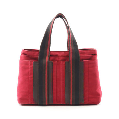 トロカホリゾンタルPM ハンドバッグ トートバッグ キャンバス ピンクパープル マルチカラー シルバー金具 エルメス バッグ HERMES