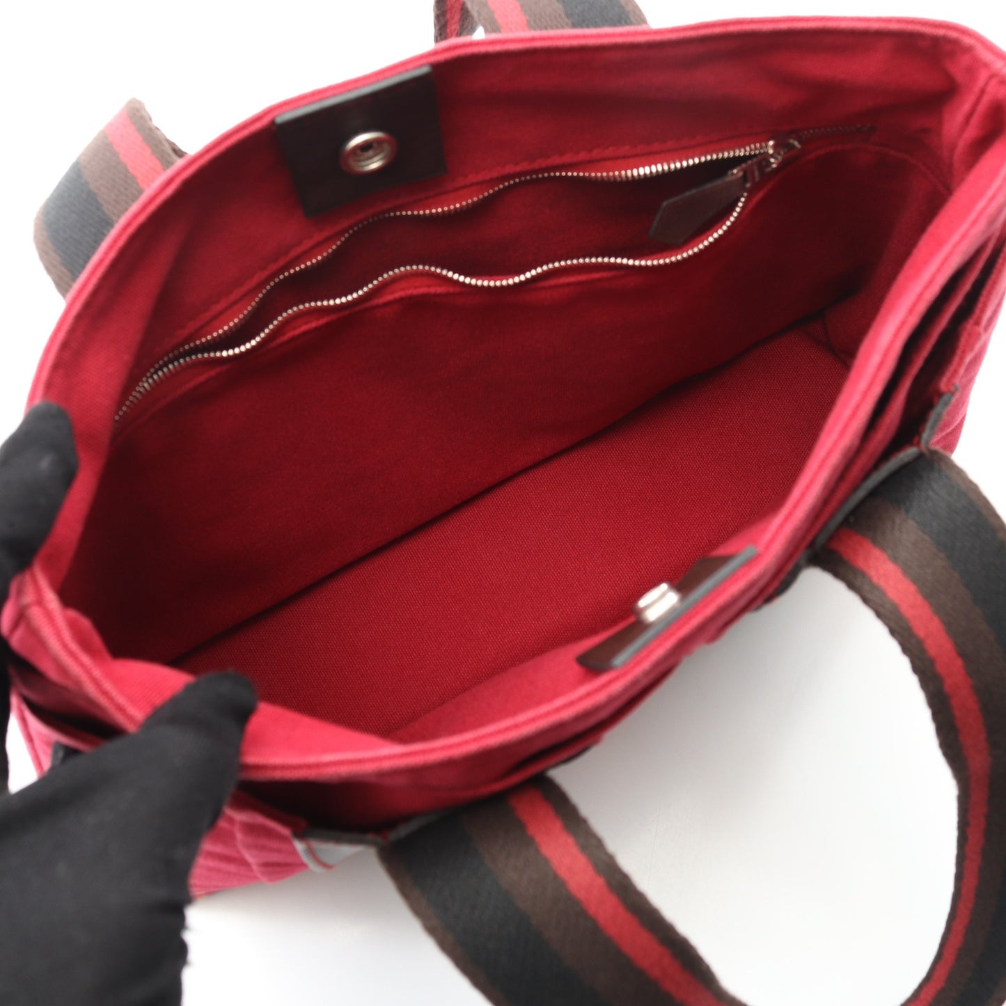 トロカホリゾンタルPM ハンドバッグ トートバッグ キャンバス ピンクパープル マルチカラー シルバー金具 エルメス バッグ HERMES