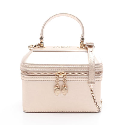 セルペンティ ジュエリーボックス ハンドバッグ バニティバッグ レザー ピンクゴールド 2WAY ブルガリ バッグ BVLGARI