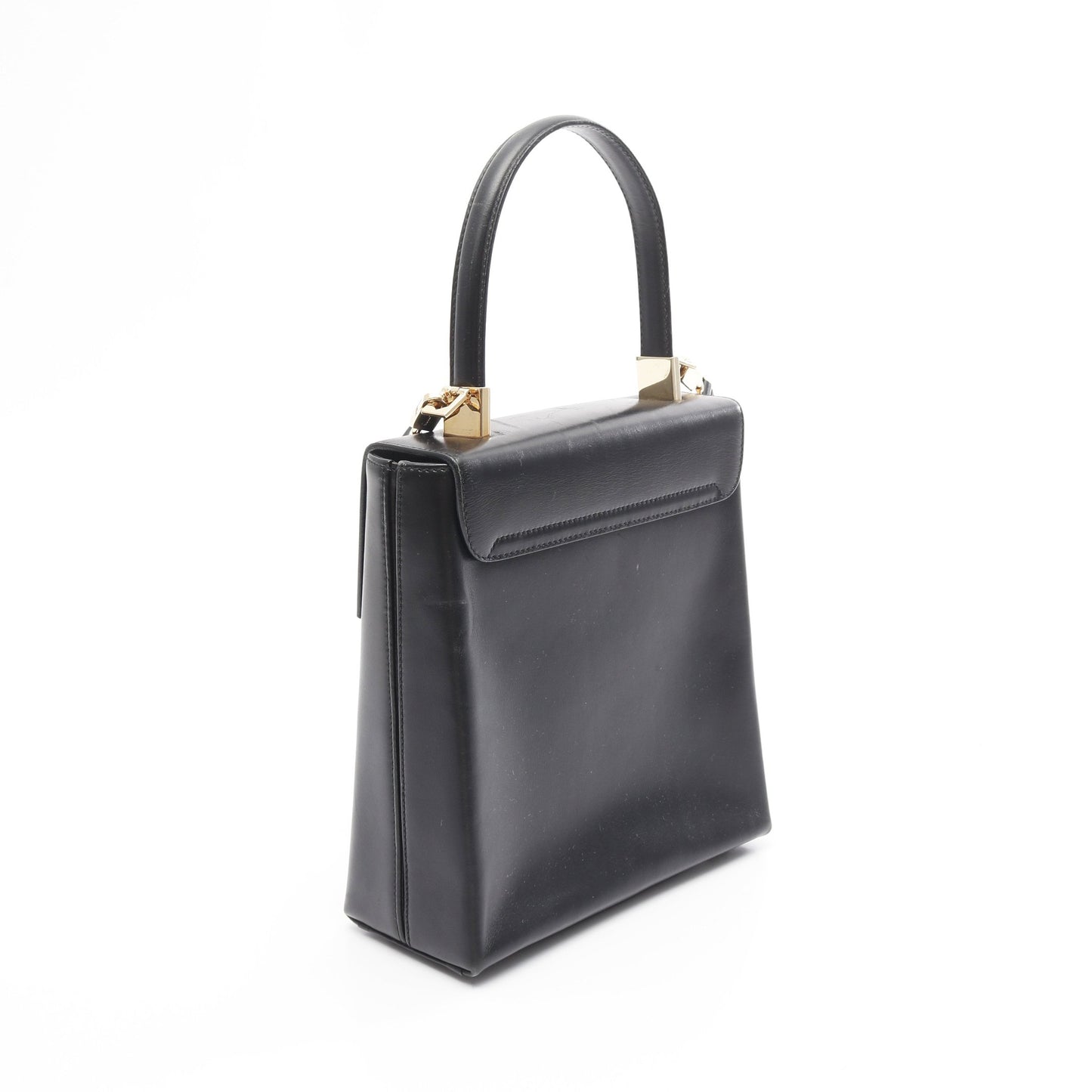 ガンチーニ ハンドバッグ レザー ブラック 2WAY サルヴァトーレフェラガモ バッグ Salvatore Ferragamo