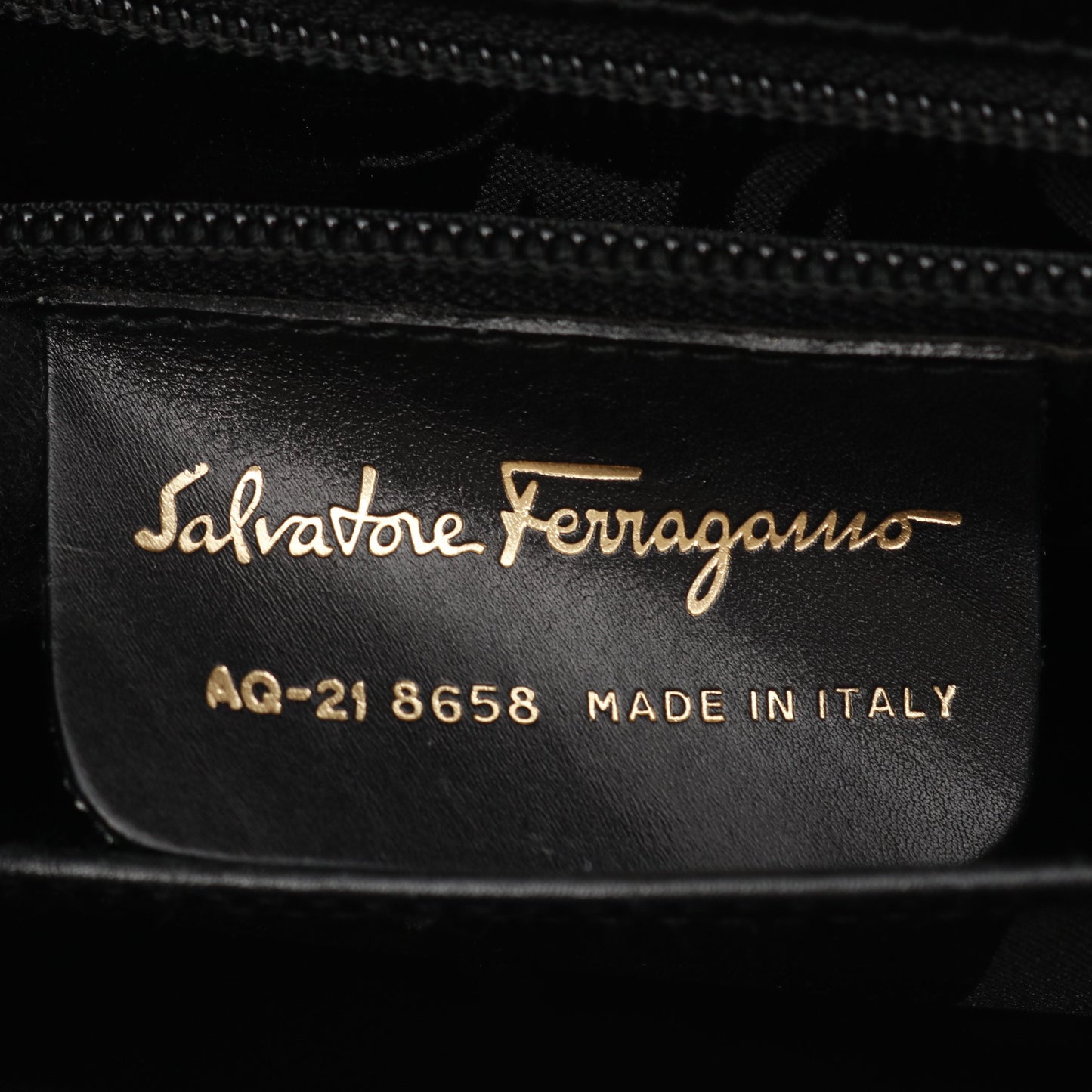 ガンチーニ ハンドバッグ レザー ブラック 2WAY サルヴァトーレフェラガモ バッグ Salvatore Ferragamo