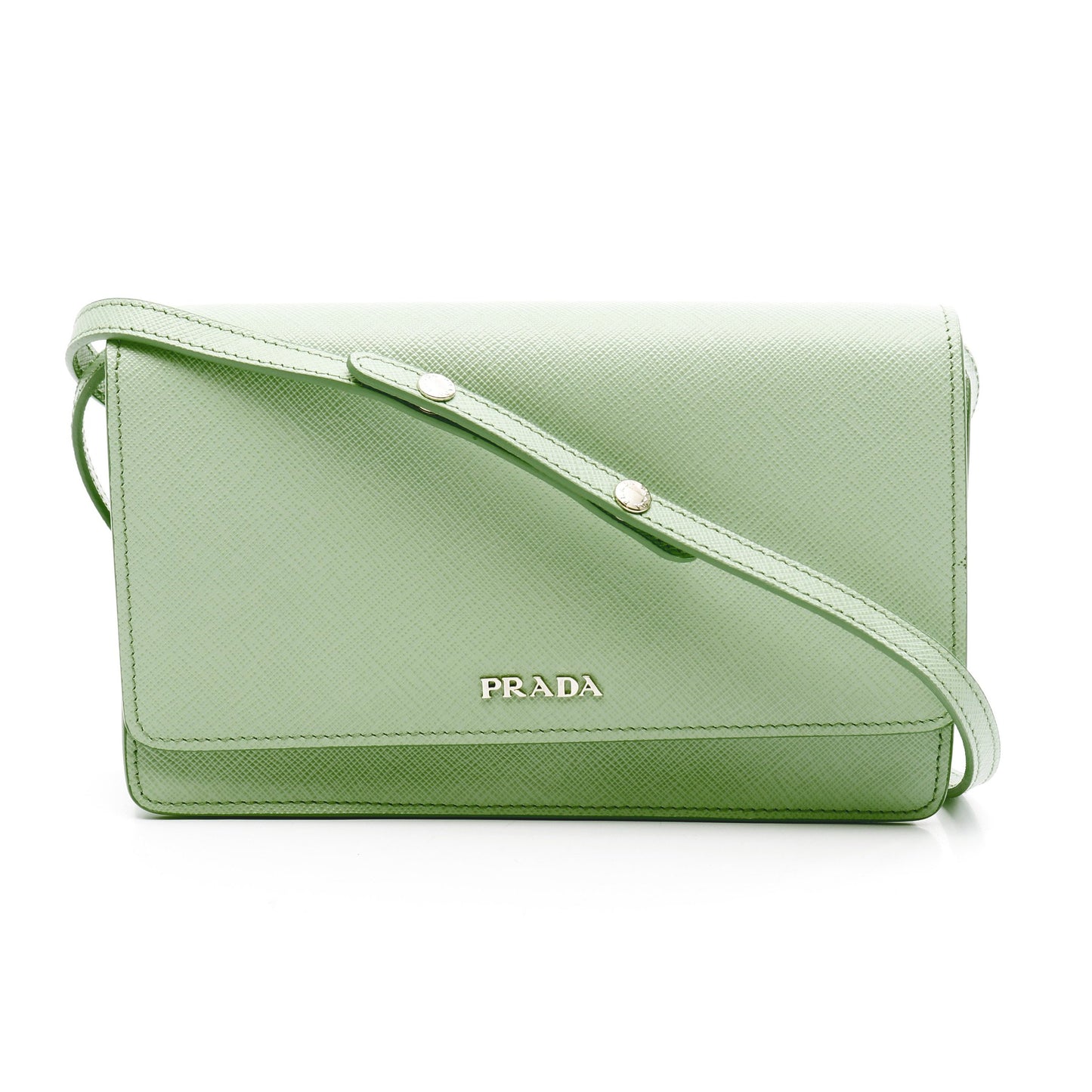 SAFFIANO LUX ショルダーウォレット サフィアーノレザー ライトグリーン プラダ バッグ PRADA