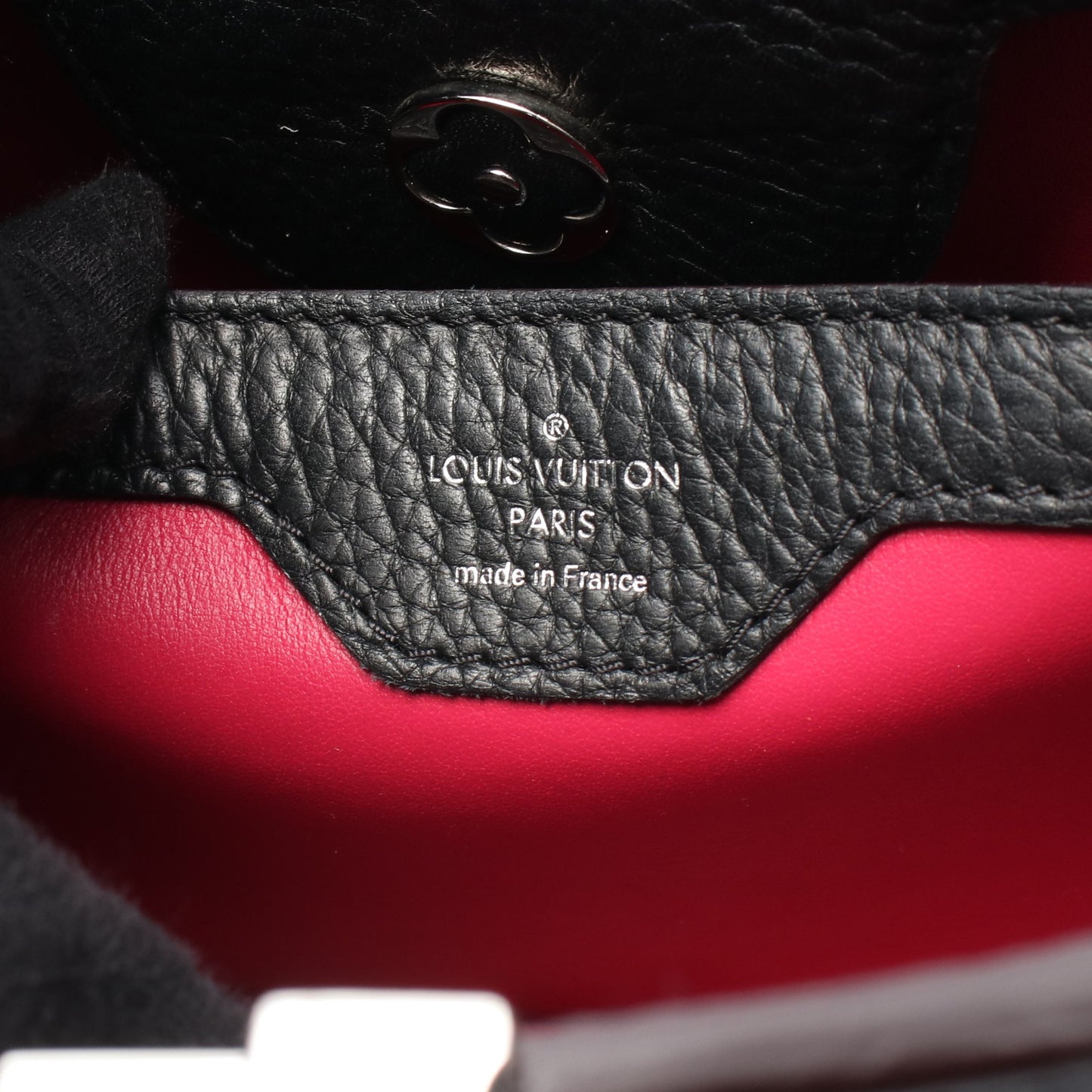 カプシーヌBB ハンドバッグ レザー ブラック ルイヴィトン バッグ LOUIS VUITTON