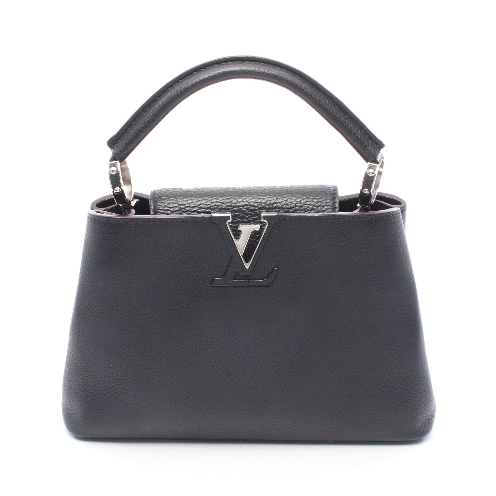 カプシーヌBB ハンドバッグ レザー ブラック ルイヴィトン バッグ LOUIS VUITTON