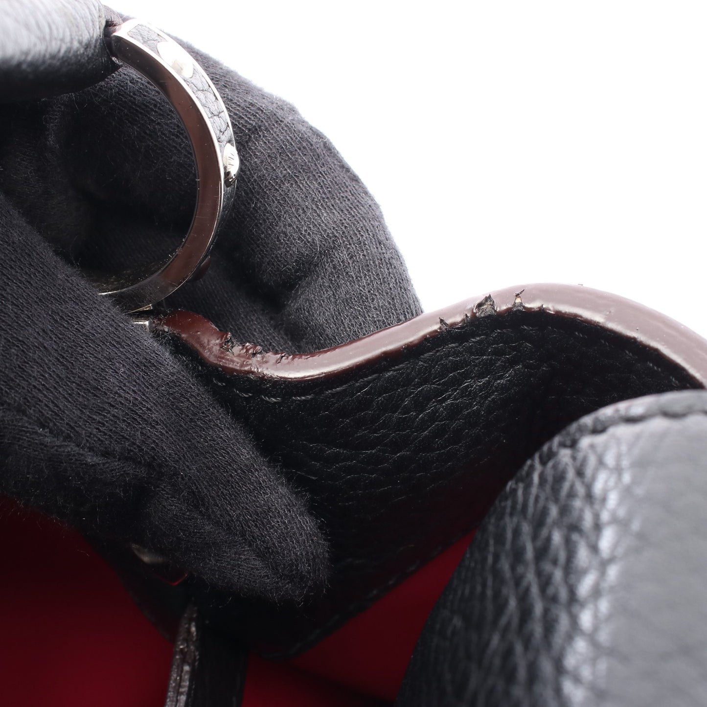 カプシーヌBB ハンドバッグ レザー ブラック ルイヴィトン バッグ LOUIS VUITTON
