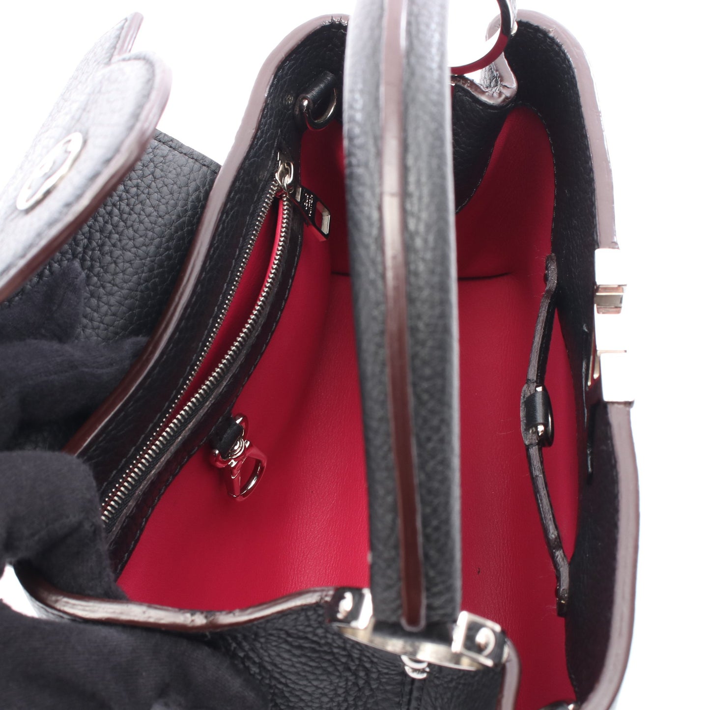 カプシーヌBB ハンドバッグ レザー ブラック ルイヴィトン バッグ LOUIS VUITTON