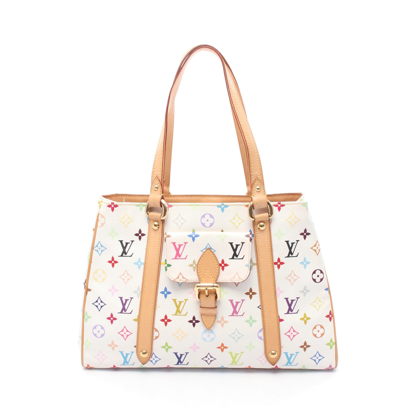 オーレリアMM モノグラムマルチカラー ブロン ショルダーバッグ トートバッグ PVC レザー ホワイト ルイヴィトン バッグ LOUIS VUITTON