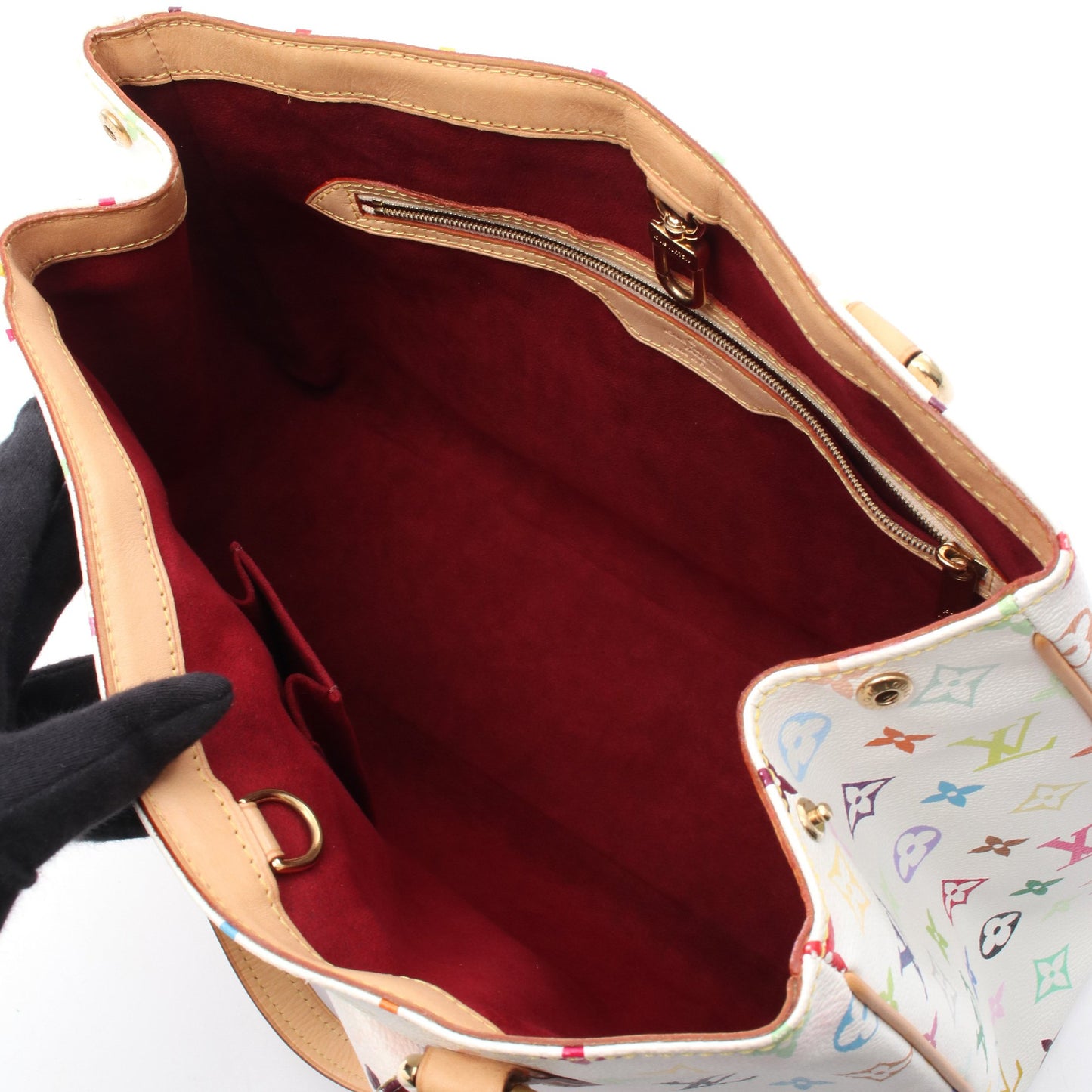 オーレリアMM モノグラムマルチカラー ブロン ショルダーバッグ トートバッグ PVC レザー ホワイト ルイヴィトン バッグ LOUIS VUITTON