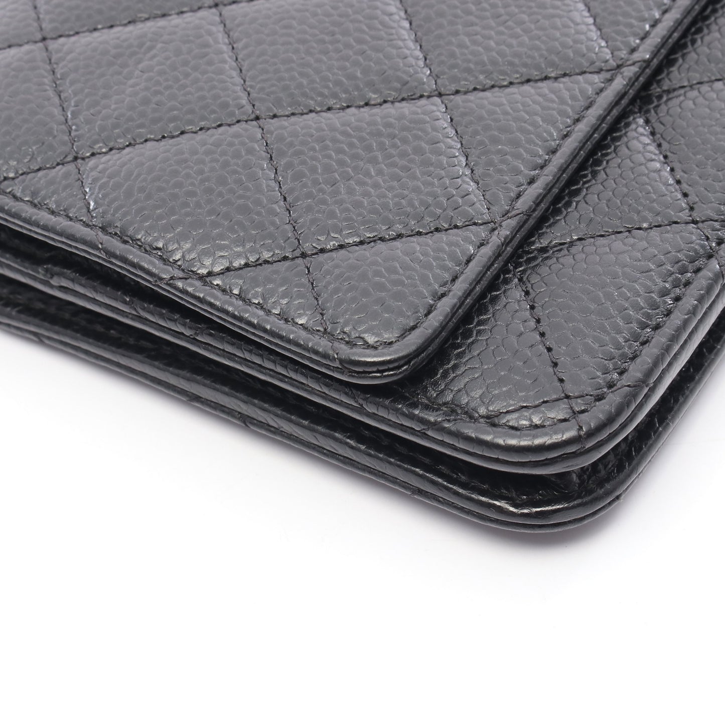 マトラッセ チェーンウォレット キャビアスキン ブラック シルバー金具 シャネル バッグ CHANEL