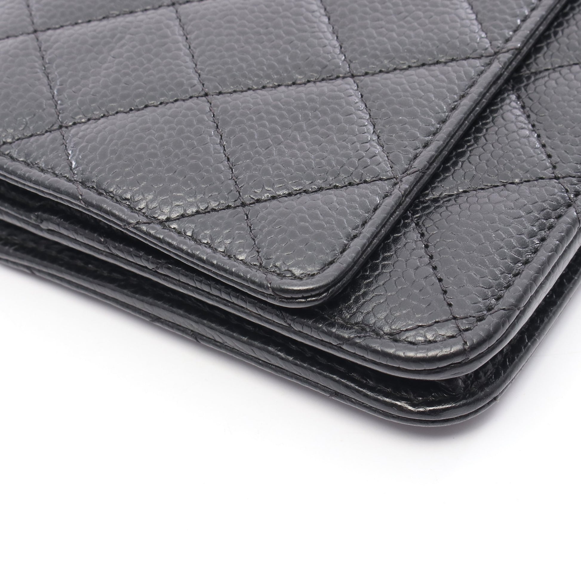 マトラッセ チェーンウォレット キャビアスキン ブラック シルバー金具 シャネル バッグ CHANEL