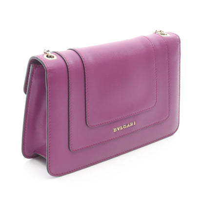 セルペンティ フォーエバー チェーンショルダーバッグ レザー パープル ブルガリ バッグ BVLGARI