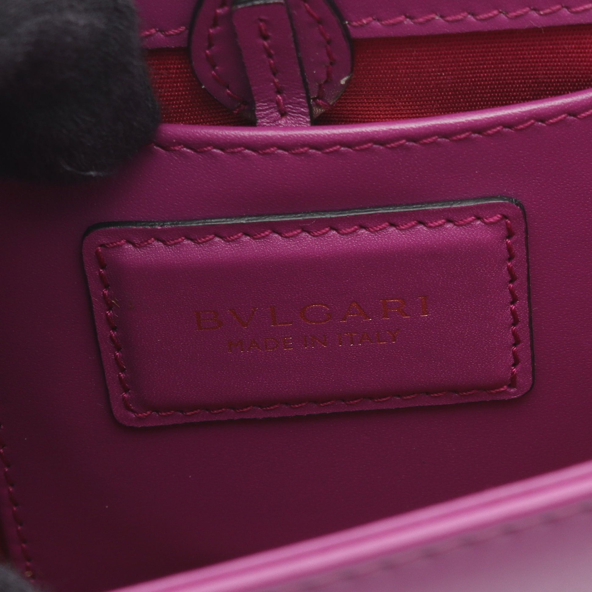 セルペンティ フォーエバー チェーンショルダーバッグ レザー パープル ブルガリ バッグ BVLGARI