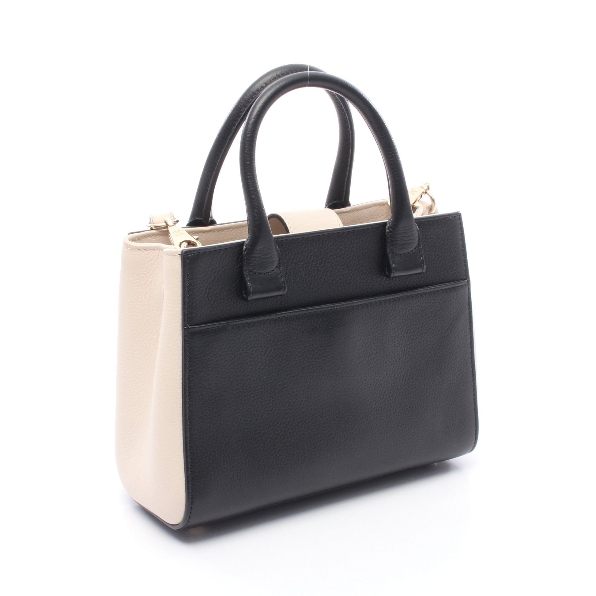 ショルダーバッグ ネオ エグゼクティブ トート スモール ハンドバッグ レザー ブラック アイボリー ゴールド金具 2WAY シャネル バッグ CHANEL