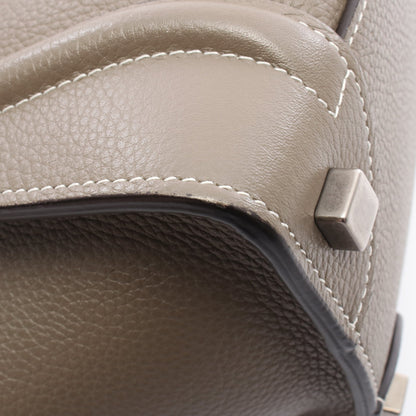 ラゲージ マイクロ ショッパー ハンドバッグ レザー グレーブラウン セリーヌ バッグ CELINE