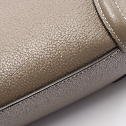 ラゲージ マイクロ ショッパー ハンドバッグ レザー グレーブラウン セリーヌ バッグ CELINE