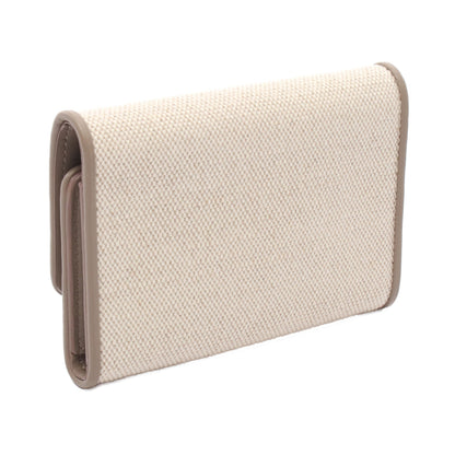 ポルトフォイユ カプシーヌ コンパクト 三つ折り財布 キャンバス  