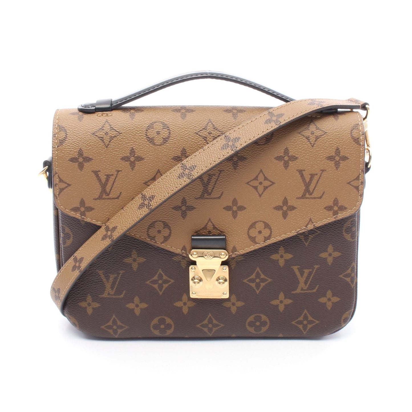 ポシェット メティス MM モノグラムリバース ハンドバッグ PVC レザー ブラウン ブラック 2WAY ルイヴィトン バッグ LOUIS VUITTON