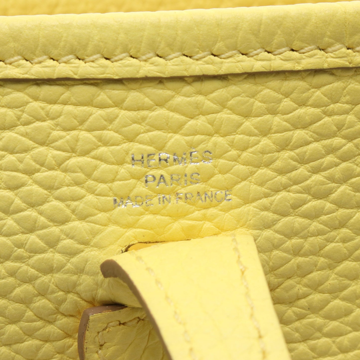 エヴリンTPM リモンチェッロ ショルダーバッグ トリヨンクレマンス イエロー シルバー金具 B刻印 エルメス バッグ HERMES
