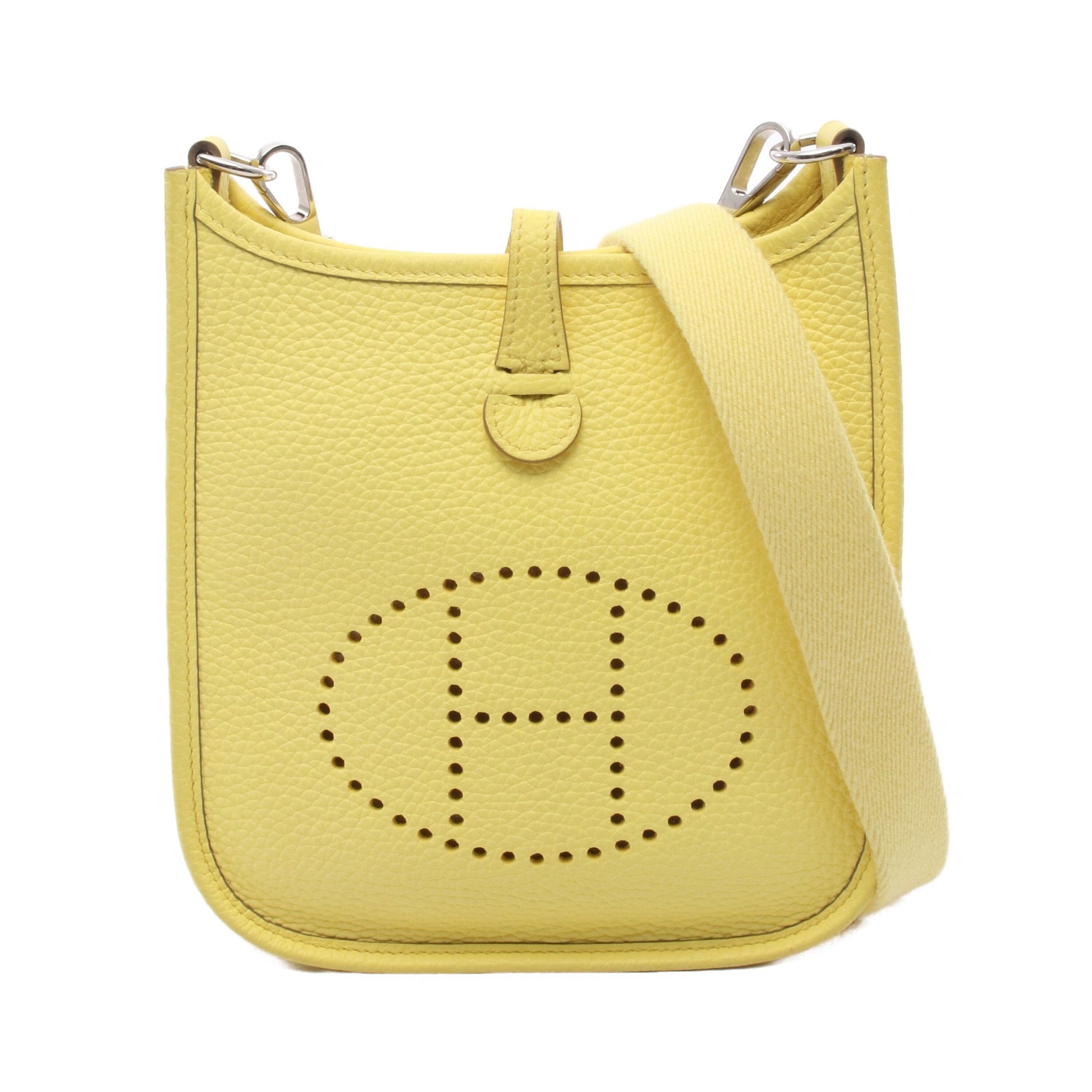 エヴリンTPM リモンチェッロ ショルダーバッグ トリヨンクレマンス イエロー シルバー金具 B刻印 エルメス バッグ HERMES