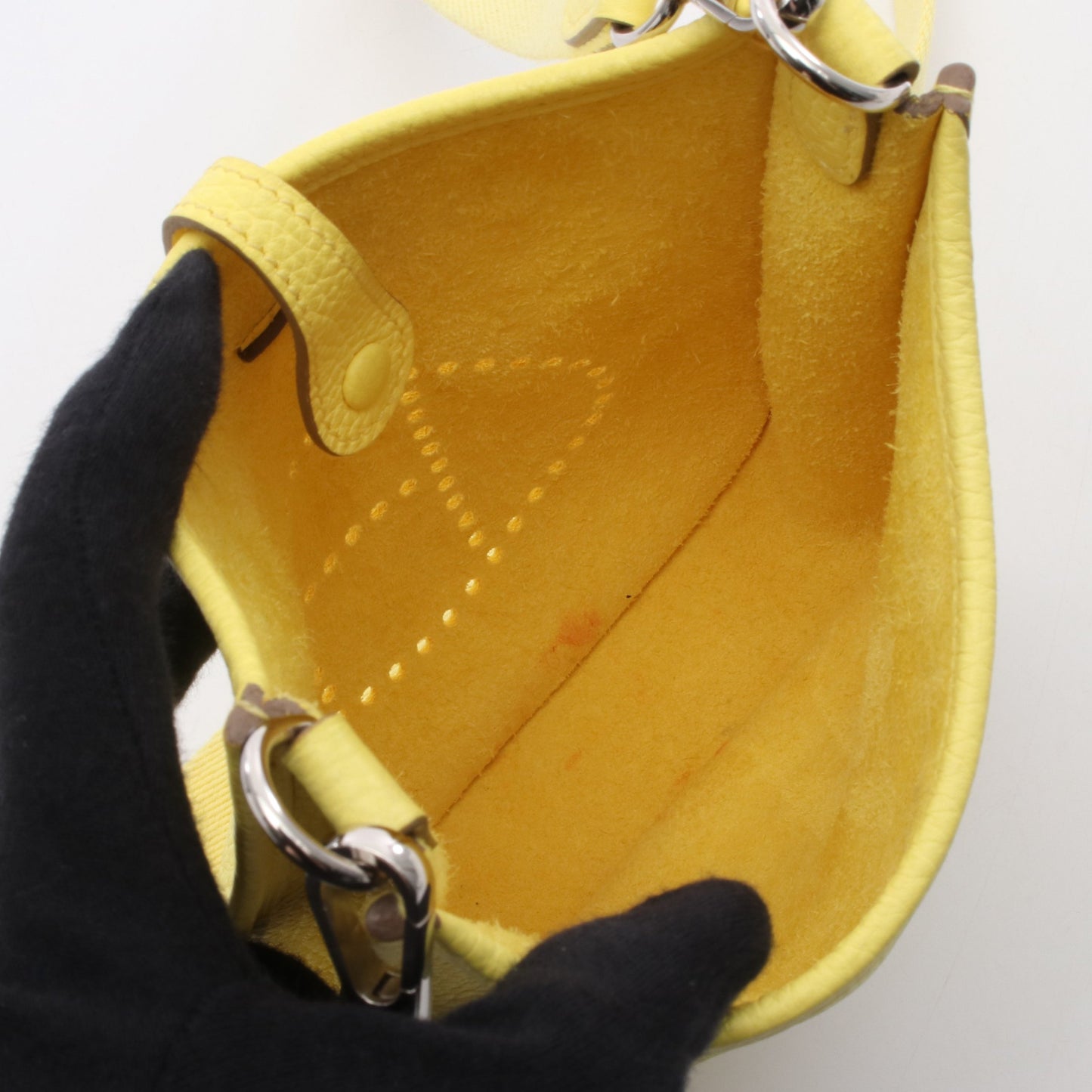 エヴリンTPM リモンチェッロ ショルダーバッグ トリヨンクレマンス イエロー シルバー金具 B刻印 エルメス バッグ HERMES