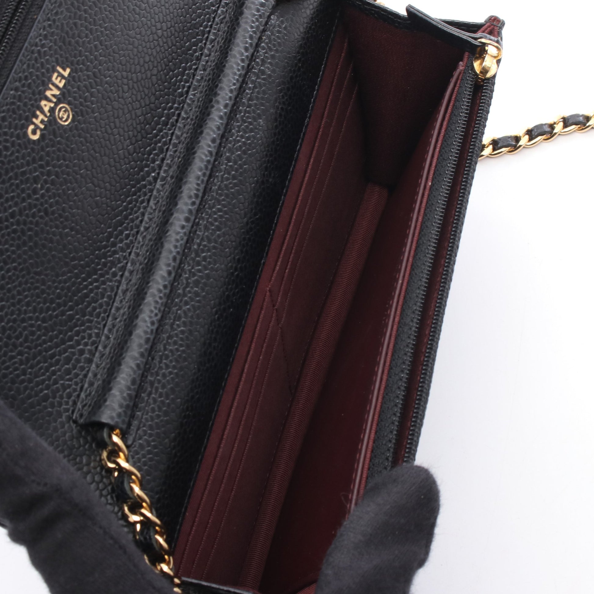 マトラッセ チェーンウォレット キャビアスキン ブラック ゴールド金具 シャネル バッグ CHANEL