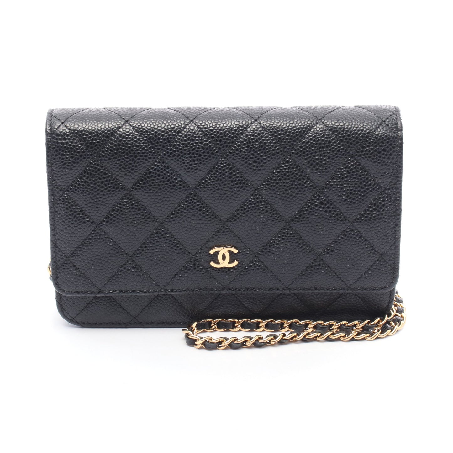 マトラッセ チェーンウォレット キャビアスキン ブラック ゴールド金具 シャネル バッグ CHANEL