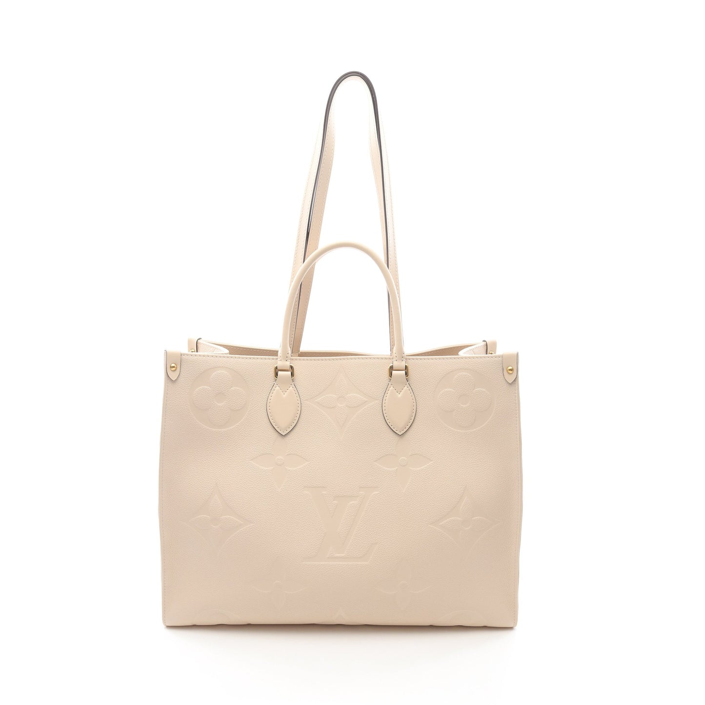 オンザゴー GM モノグラムアンプラント クリーム ショルダーバッグ トートバッグ レザー アイボリー ルイヴィトン バッグ LOUIS VUITTON