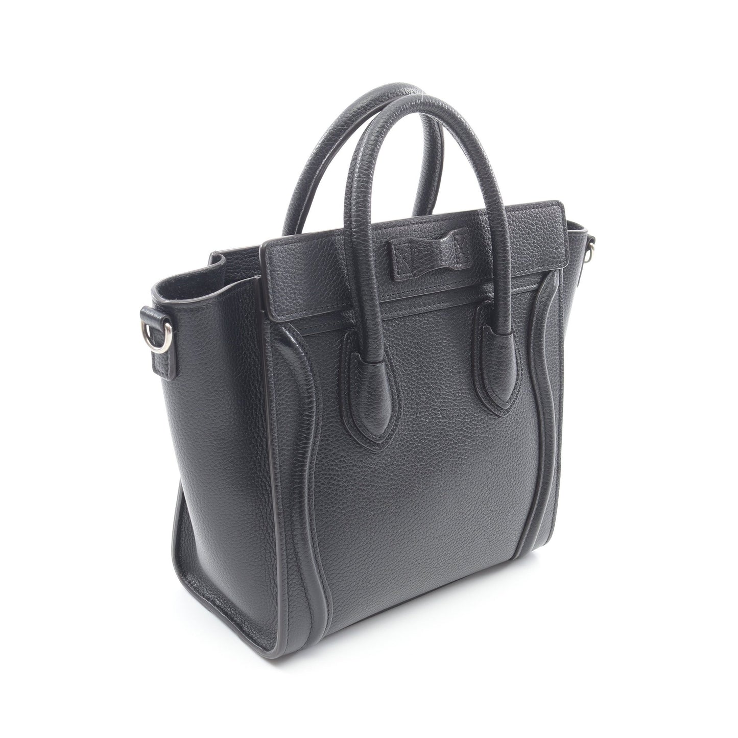 ラゲージ ナノショッパー ハンドバッグ レザー ブラック 2WAY セリーヌ バッグ CELINE