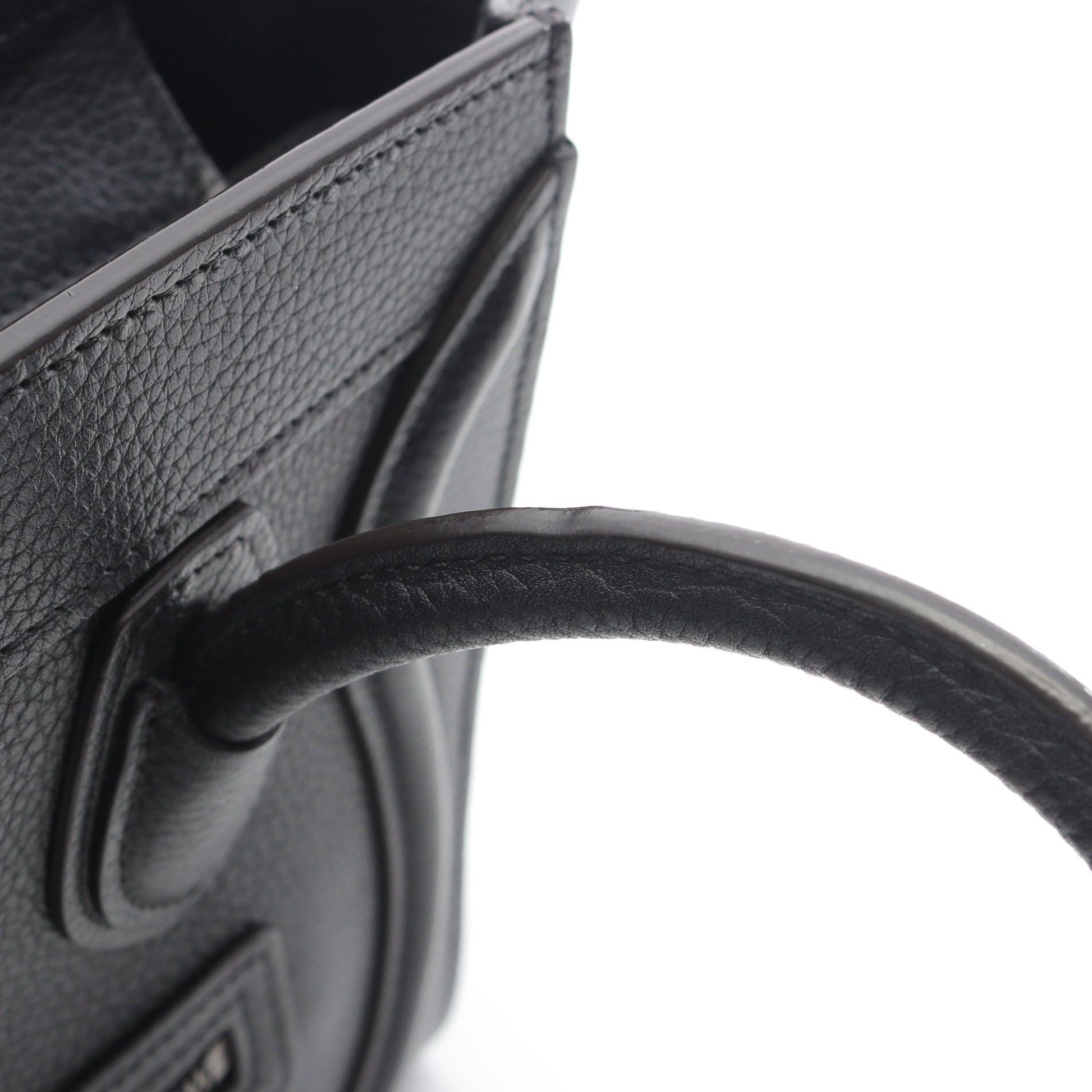 ラゲージ ナノショッパー ハンドバッグ レザー ブラック 2WAY セリーヌ バッグ CELINE
