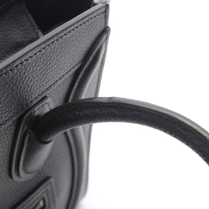ラゲージ ナノショッパー ハンドバッグ レザー ブラック 2WAY セリーヌ バッグ CELINE