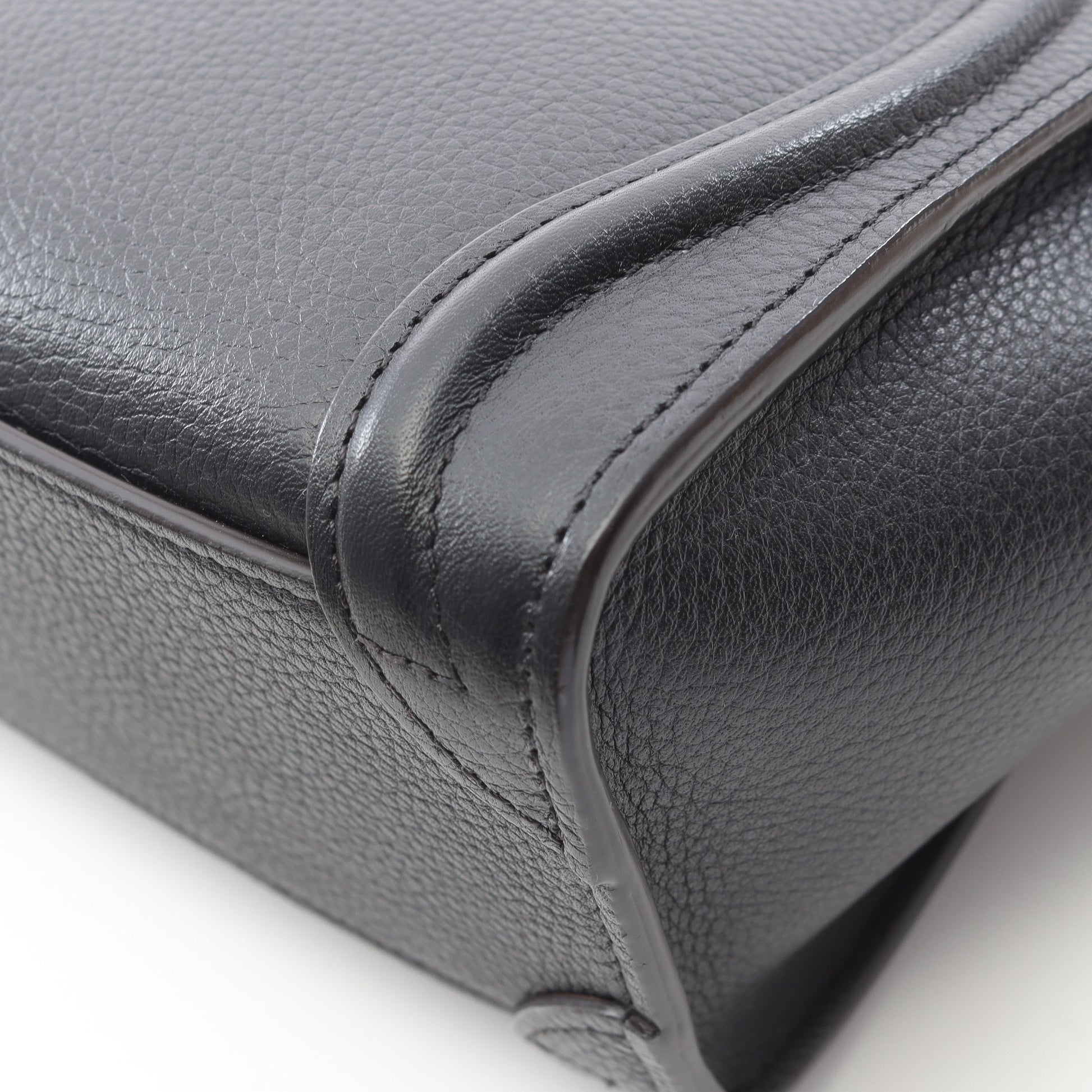 ラゲージ ナノショッパー ハンドバッグ レザー ブラック 2WAY セリーヌ バッグ CELINE