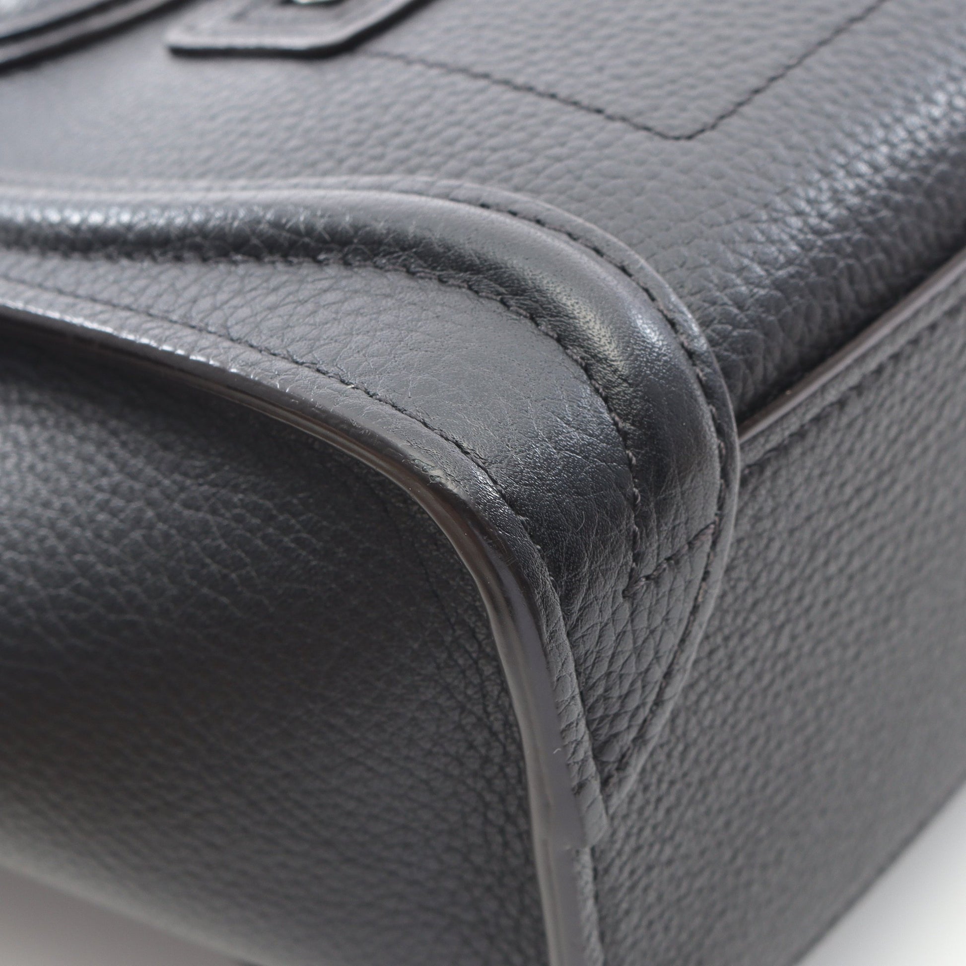 ラゲージ ナノショッパー ハンドバッグ レザー ブラック 2WAY セリーヌ バッグ CELINE