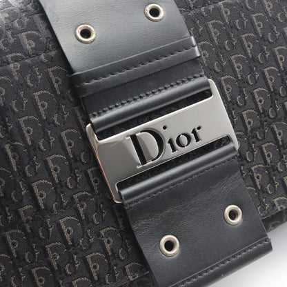 トロッター ストリートシック ショルダーバッグ キャンバス レザー ブラック クリスチャンディオール バッグ Christian Dior