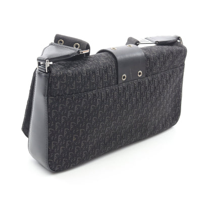 トロッター ストリートシック ショルダーバッグ キャンバス レザー ブラック クリスチャンディオール バッグ Christian Dior