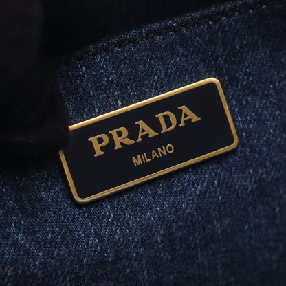 CANAPA カナパ ハンドバッグ トートバッグ デニム インディゴブルー 2WAY プラダ バッグ PRADA
