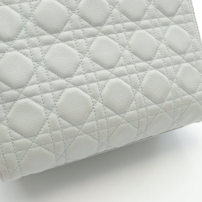 LADY DIOR レディディオール カナージュ ハンドバッグ レザー ライトブルー 2WAY クリスチャンディオール バッグ Christian Dior