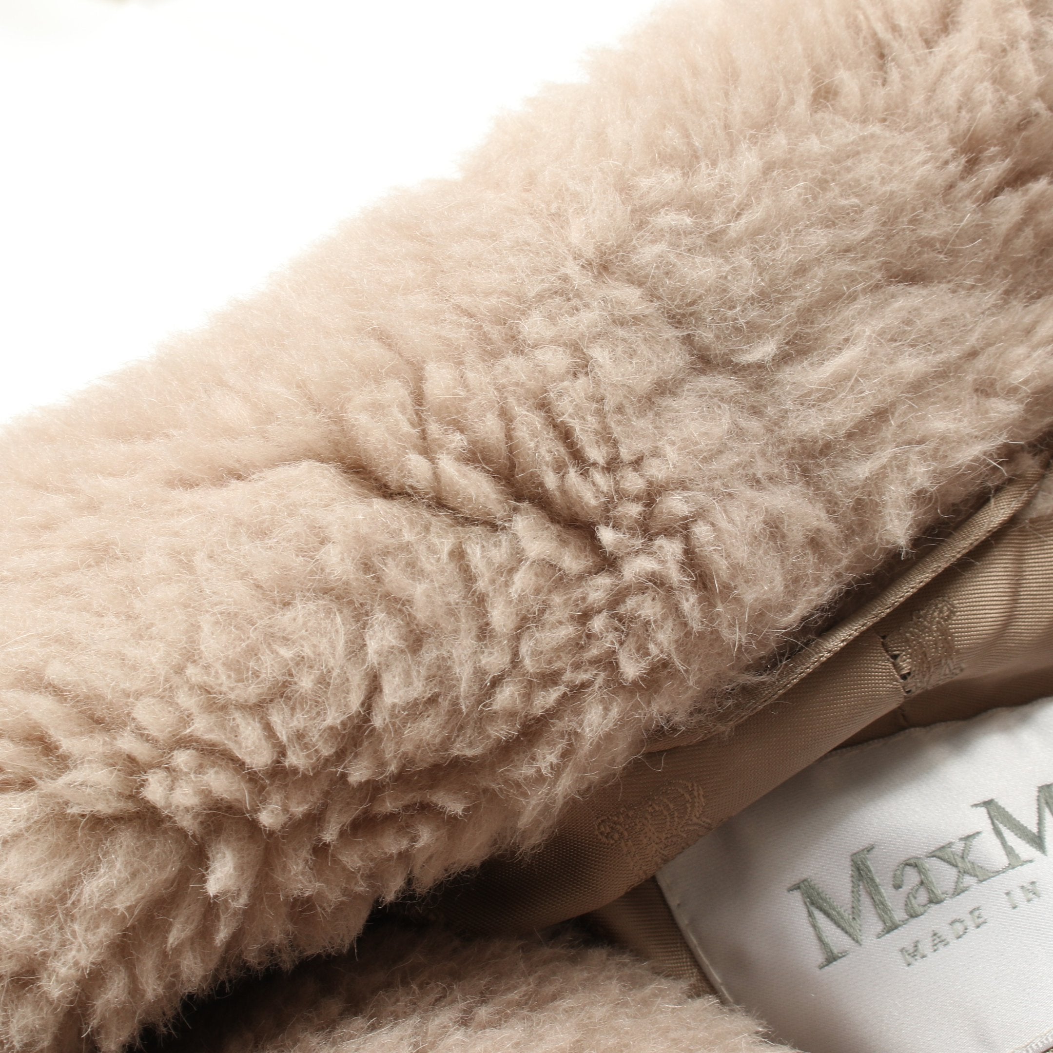 美品✨近年物　マックスマーラ　アルパカシャギー　テディベアコート　ベージュ　38 Max Mara☆マックスマーラ アルパカシャギー コート テディベア 楽天