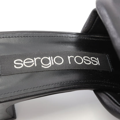 SR1 サンダル レザー ブラック セルジオロッシ シューズ Sergio Rossi