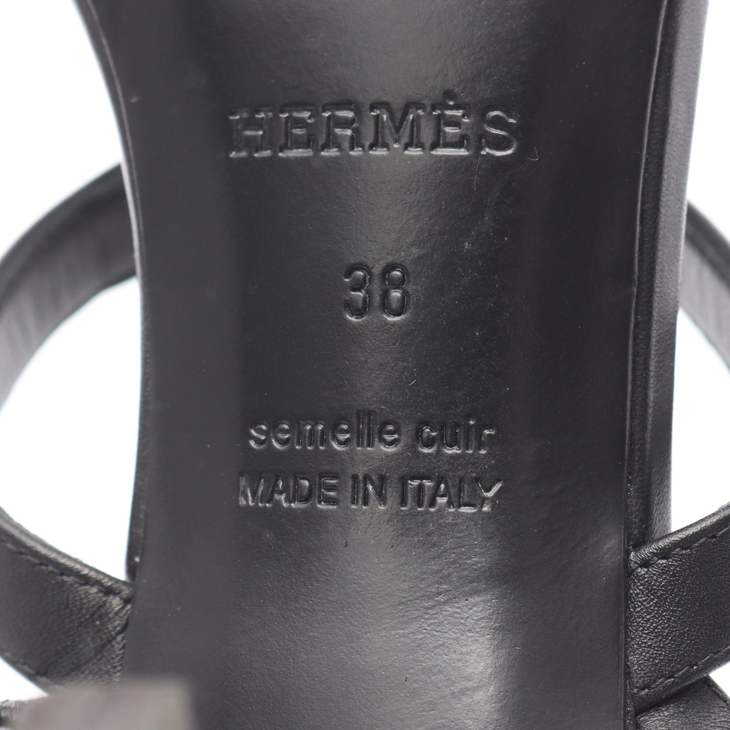 グラムール サンダル レザー ブラック エルメス シューズ HERMES