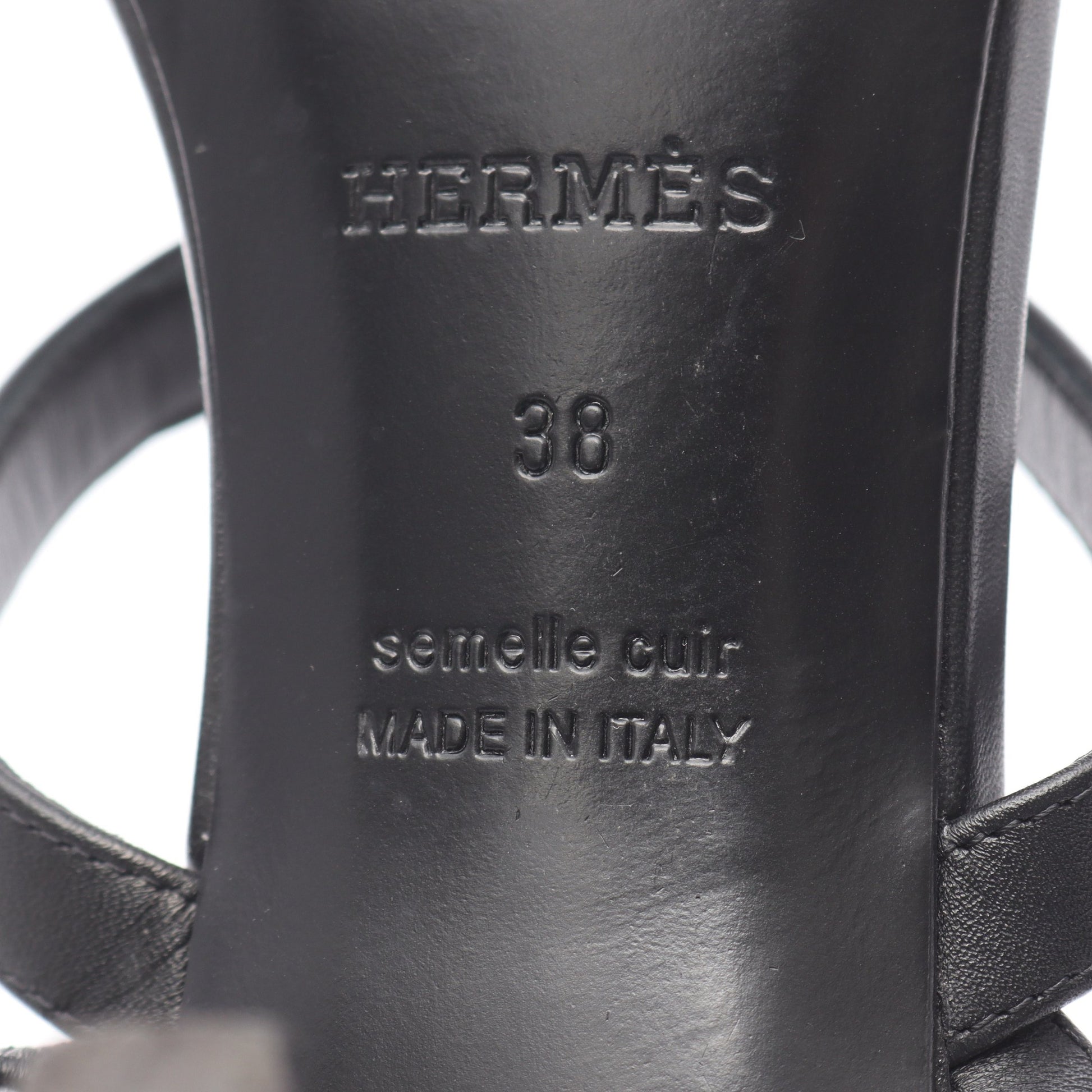 グラムール サンダル レザー ブラック エルメス シューズ HERMES
