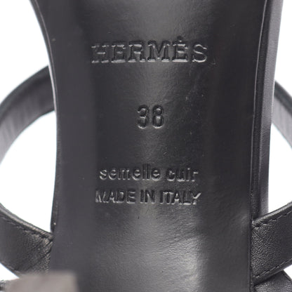 グラムール サンダル レザー ブラック エルメス シューズ HERMES